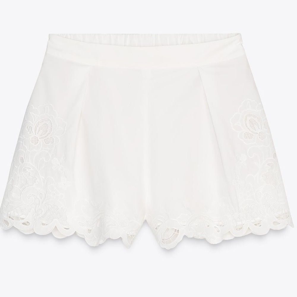 NWT  ZARA EMBROIDERED SHORTS SZ M - Picture 9 of 13
